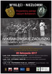 IV Krakowskie Zaduszki za Żołnierzy Wyklętych Niezłomnych /  26.11.2017